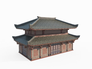 East Asian Ancient Architecture Small Palaces 3D Model