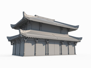 East Asian Ancient Architecture Small Palaces 3D Model