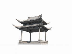Asian ancient architectural pavilions Model 3D