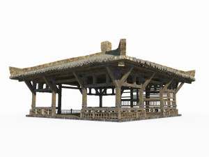Ancient Architectural Barracks in East Asia Modèle 3D