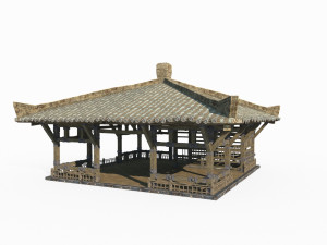 Ancient Architectural Barracks in East Asia Modèle 3D