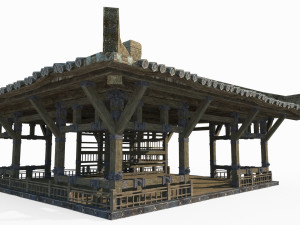 Ancient Architectural Barracks in East Asia Modèle 3D