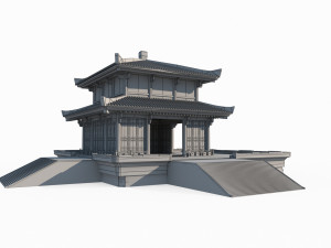 East Asian Ancient Architecture Small Palaces 3D Model