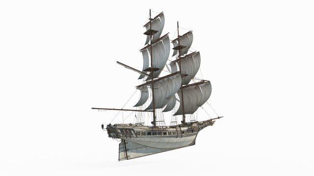 Ancient large sailboats with vehicles 3Dモデル .c4d .max .obj .3ds .fbx .stl .blend 