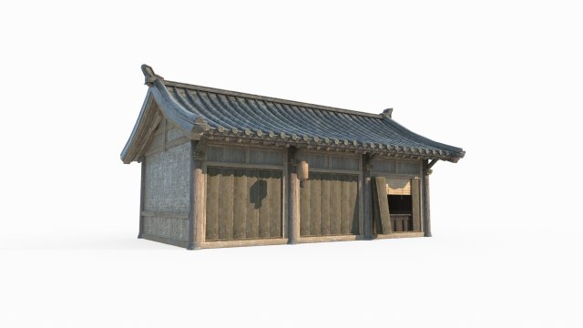 East Asian Ancient Architecture City Residential Shops 3D Model .c4d .max .obj .3ds .fbx .stl .blend 