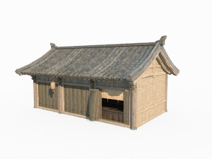 East Asian Ancient Architecture City Residential Shops 3D Model