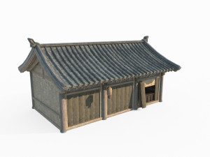 East Asian Ancient Architecture City Residential Shops 3D Model