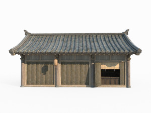 East Asian Ancient Architecture City Residential Shops 3D Model