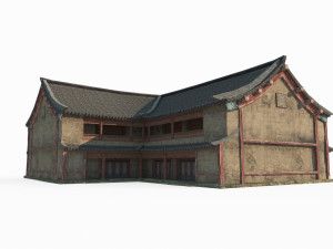 East Asian ancient building houses 3D Model