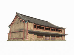 East Asian ancient building houses Modello 3D