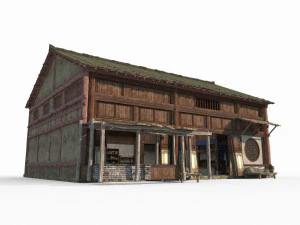 East Asian ancient architecture Tavern restaurant 3D Model