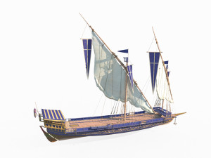 Ancient ships carrying sailing ships 3D मॉडल