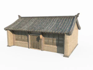 East Asian ancient building town houses 3D Model