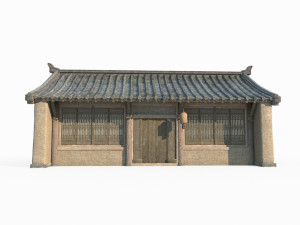 East Asian ancient building town houses 3D 모델