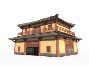 East Asian Ancient Architecture City Bookstore 3D Model