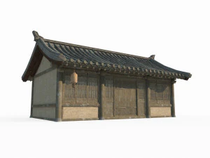 Architettura antica e case urbane nell'Asia orientale Modello 3D