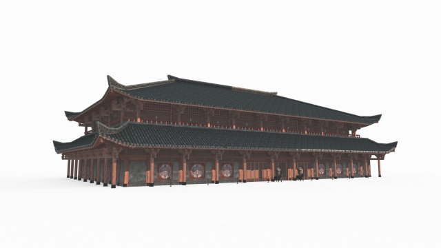 Large Imperial Palaces in Ancient East Asian Architecture Modello 3D .c4d .max .obj .3ds .fbx .stl .blend 