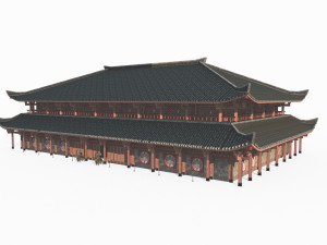 Large Imperial Palaces in Ancient East Asian Architecture Modello 3D