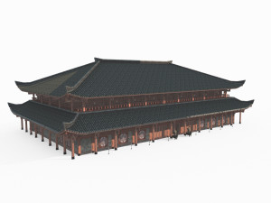Large Imperial Palaces in Ancient East Asian Architecture Modello 3D
