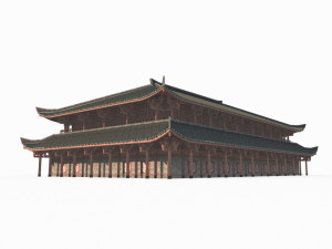 Large Imperial Palaces in Ancient East Asian Architecture Modello 3D