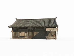 East Asian ancient building single room residential 3D Model