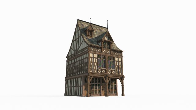 Middle world towns building houses 3D Модель .c4d .max .obj .3ds .fbx .stl .blend 