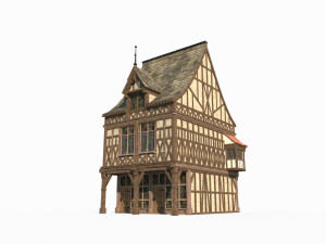Middle world towns building houses 3D Модель