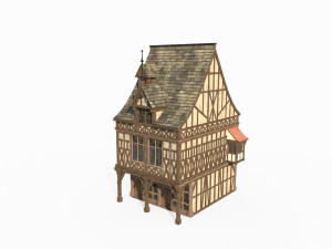 Middle world towns building houses 3D Модель