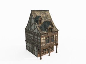 Middle world towns building houses 3D Модель