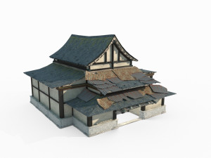 East Asian ancient architecture shop Modello 3D
