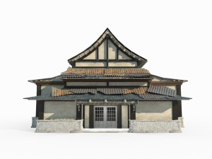 East Asian ancient architecture shop Modello 3D
