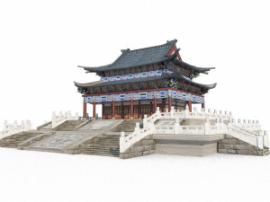Large palaces of ancient East Asian architecture 3D मॉडल