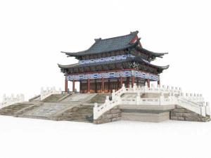 Large palaces of ancient East Asian architecture 3D Model