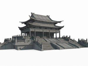 Large palaces of ancient East Asian architecture 3D Model