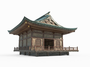 Small Buddhist halls of ancient East Asian architecture 3D-Modell