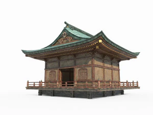 Small Buddhist halls of ancient East Asian architecture 3D Model