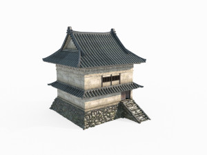 East Asian ancient architectural defense loft 3Dモデル