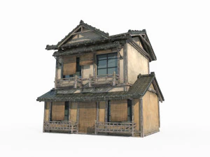 Single room in ancient Asian architecture 3D Model