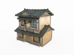 Single room in ancient Asian architecture 3D Model