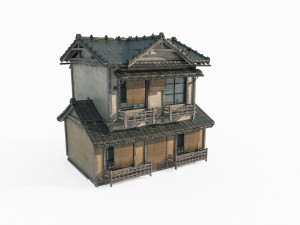 Single room in ancient Asian architecture Model 3D