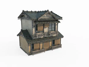 Single room in ancient Asian architecture 3D Model
