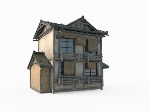Single room in ancient Asian architecture Model 3D