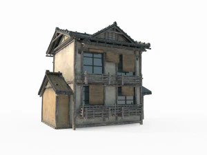 Single room in ancient Asian architecture 3D Model