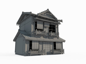 Single room in ancient Asian architecture Model 3D