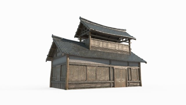 East Asian Ancient Architecture and Houses Store 3Dモデル .c4d .max .obj .3ds .fbx .stl .blend 