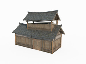 East Asian Ancient Architecture and Houses Store 3Dモデル