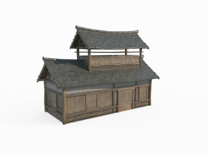 East Asian Ancient Architecture and Houses Store 3Dモデル