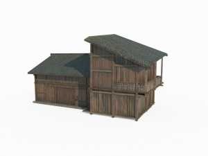East Asian ancient architecture small house 3D Модель