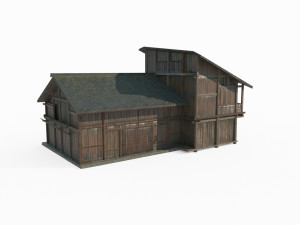 East Asian ancient architecture small house 3D Модель