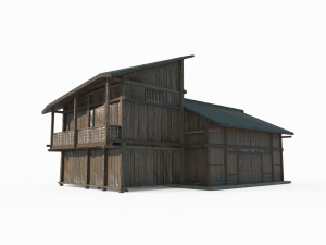 East Asian ancient architecture small house 3D Модель